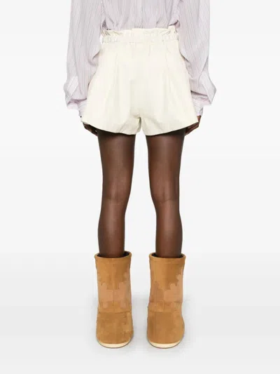 Moncler Technical Twill Shorts In Neutral