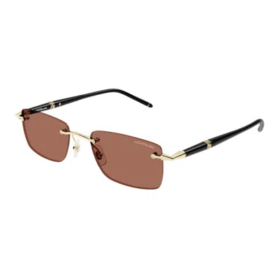 Montblanc Sunglasses Mb0344s In Gold
