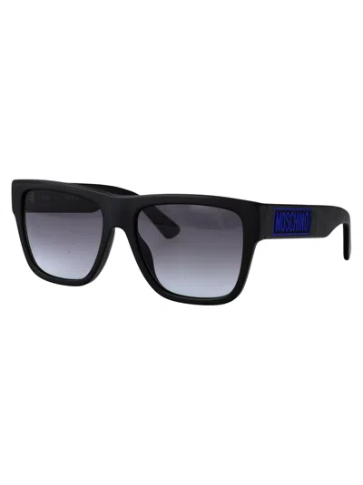 Moschino Couture Mtt Black Acetate Sunglasses In Black