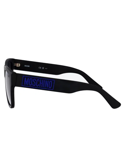 Moschino Couture Mtt Black Acetate Sunglasses In Black