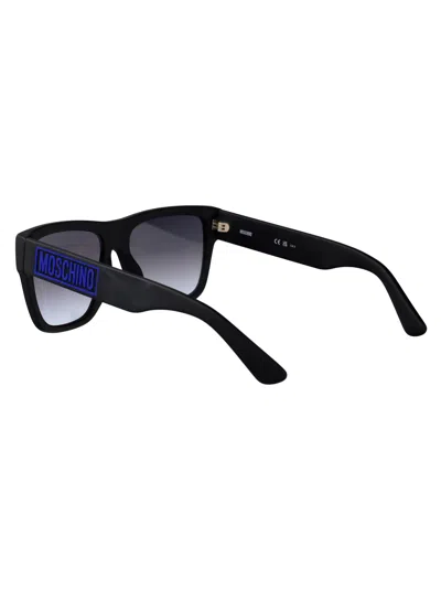 Moschino Couture Mtt Black Acetate Sunglasses In Black