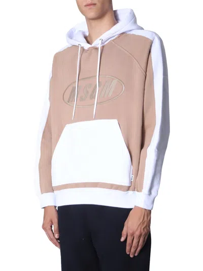 Msgm Hooded Sweatshirt In Brown