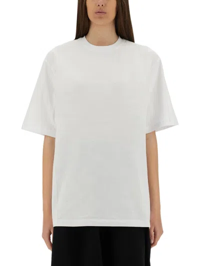 Msgm Printed Crew Neck T-shirt In White