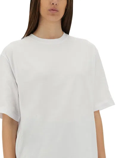 Msgm Printed Crew Neck T-shirt In White