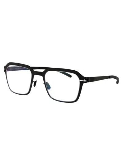 Mykita Black Clear Steel Glasses In Black
