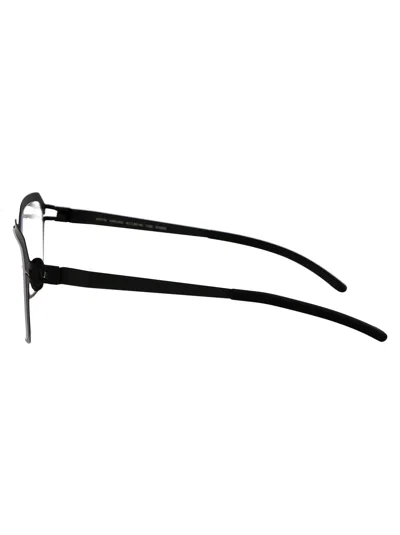 Mykita Black Clear Steel Glasses In Black