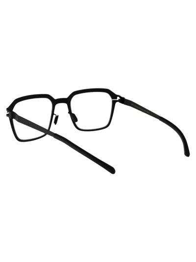 Mykita Black Clear Steel Glasses In Black