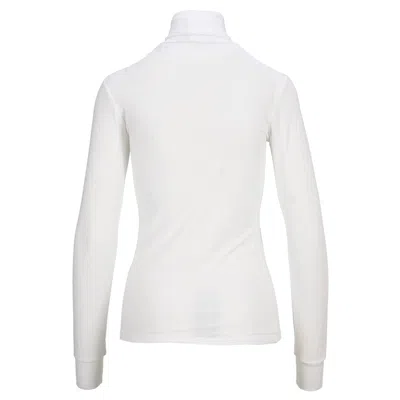 Raf Simons Logo-embroidered Roll-neck Top In White