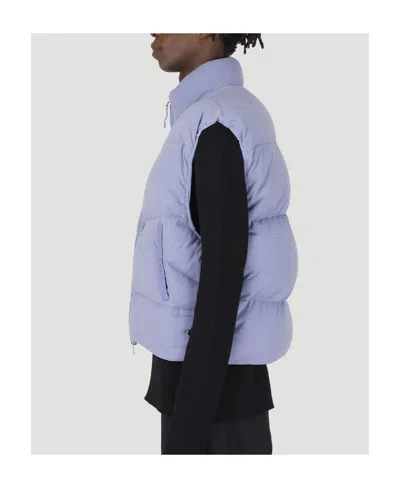 Stone Island Quilted Down Sleeveless Jacket In Purple
