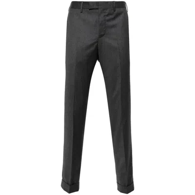 Pt Torino Tailored Trousers Sharp Finish In Gray