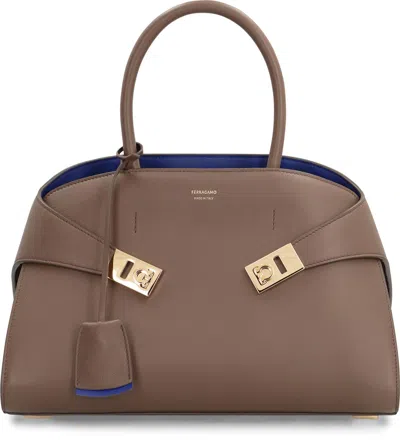 Ferragamo Structured Top Handle Shoulder Bag