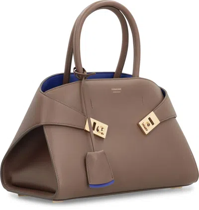 Ferragamo Structured Top Handle Shoulder Bag