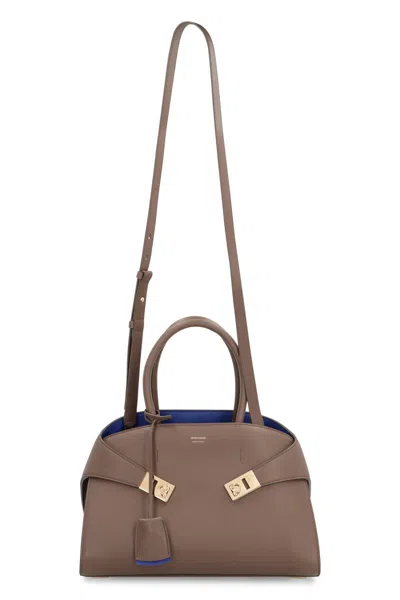 Ferragamo Structured Top Handle Shoulder Bag