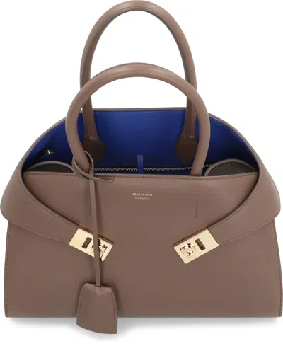 Ferragamo Structured Top Handle Shoulder Bag