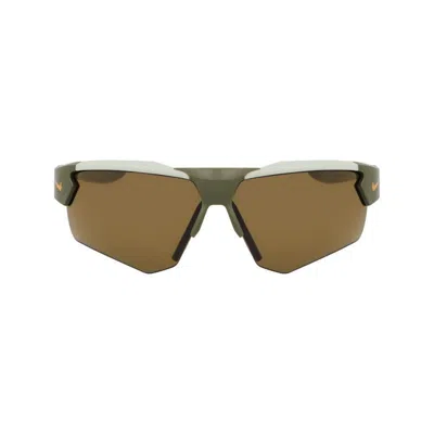 Nike Cloak Duo E Rectangle Frame Sunglasses In Gold