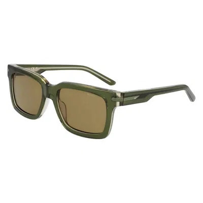 Nike Crescent I 54mm Rectangular Sunglasses In Green