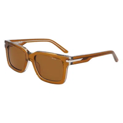 Nike Crescent I 54mm Rectangular Sunglasses In Brown
