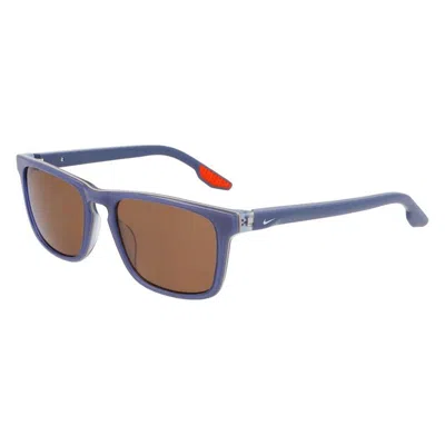 Nike Eclipse Rise Rectangular Frame Sunglasses In Blue