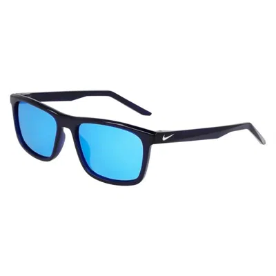 Nike Embar 56mm Polarized Square Sunglasses In Blue