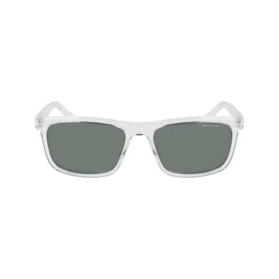 Nike Embar 56mm Polarized Square Sunglasses In White