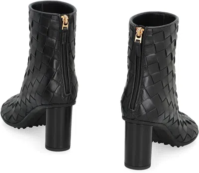 Bottega Veneta Atomic Leather Ankle Boots In Black