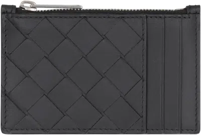 Bottega Veneta Leather Card Holder In Black
