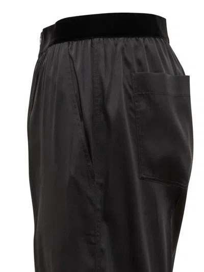 Tom Ford Silk Satin Pants In Black