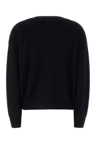 Versace Oversized Wool Blend Sweater With Embroidered Detail