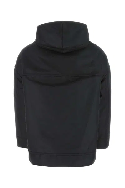 Valentino Embellished Hooded Sweatshirt With Drawstring And Pouch Pocket In Black