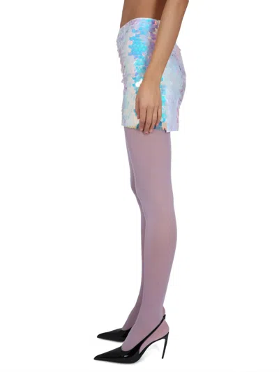 Nina Ricci Shimmering Sequin High Waist Mini Skirt