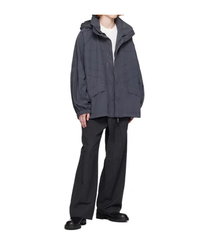 Juunj Gray Oblique Cut Track Jacket In Gray