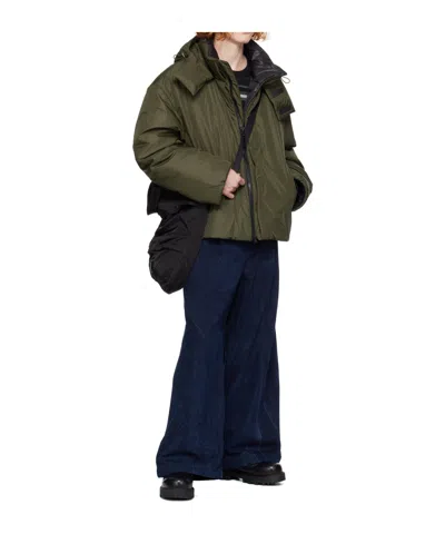 Juunj Hooded Long-sleeve Casual Jacket In Green