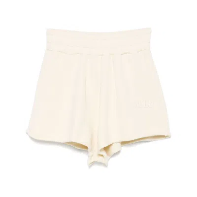 Autry Jersey Shorts With Elastic Waistband And Side Pockets In White
