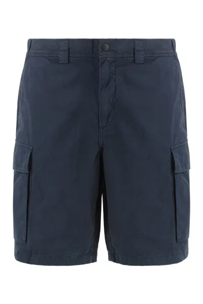 Woolrich Cotton Bermuda Shorts In Blue