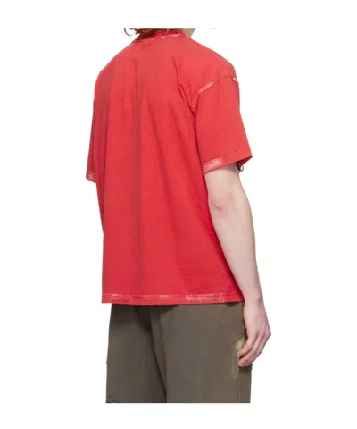 We11 Done Pierced T-shirt In Red