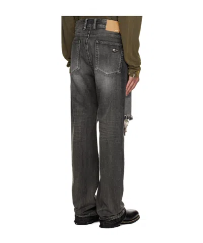 We11 Done Ripped Denim Trouser In Gray