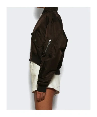 Givenchy Bomber With Zipped Shawl Collar In Nylon In Brown