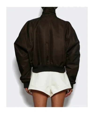 Givenchy Bomber With Zipped Shawl Collar In Nylon In Brown
