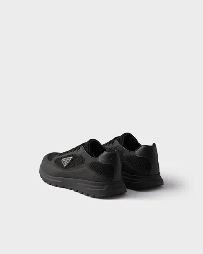 Prada Sneakers Prax 2.0 In Black Fabric And Mesh Men