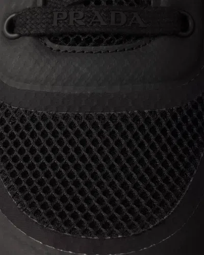 Prada Sneakers Prax 2.0 In Black Fabric And Mesh Men