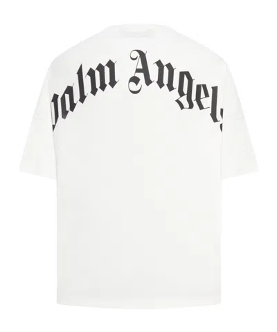 Palm Angels Relaxed-fit White T-shirt With Logo Print