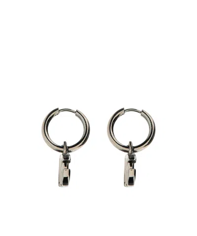 Dolce & Gabbana Dg Logo Earrings In Silver
