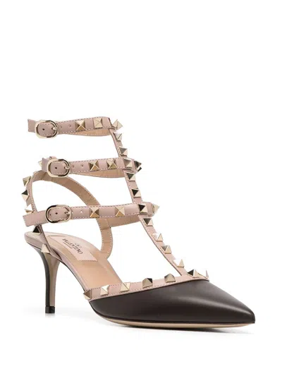 Valentino Pointed High Heel Sandals In Black