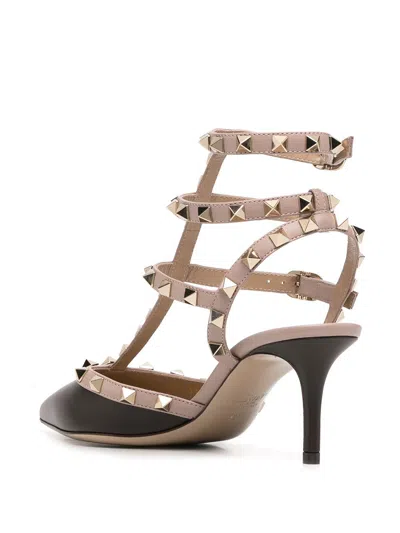 Valentino Pointed High Heel Sandals In Black