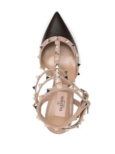 Valentino Pointed High Heel Sandals In Black