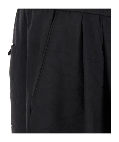 Juunj Elastic Waistband Casual Pants In Black
