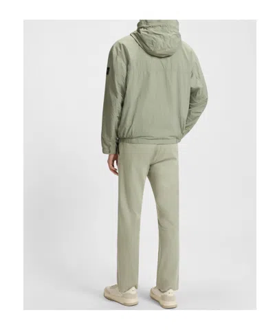 Hugo Boss Hooded Casual Jacket In Green