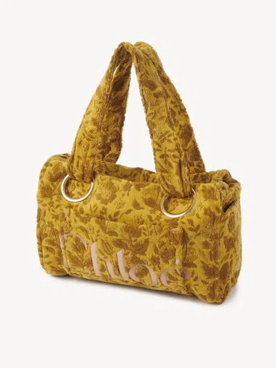 Chloé Large  Plage Tote Bag In Jacquard Terry