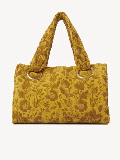 Chloé Large  Plage Tote Bag In Jacquard Terry