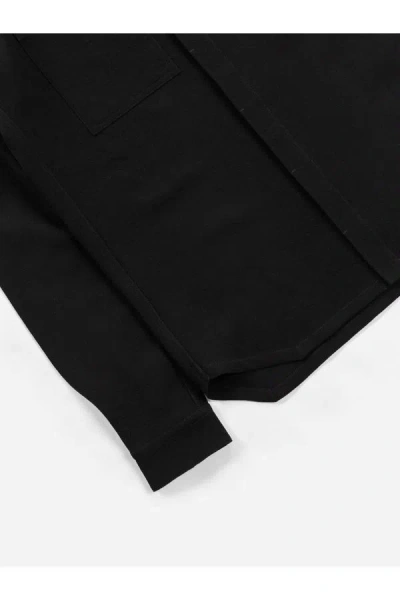 Rick Owens Double-pocket Long-sleeve Shirt In Black